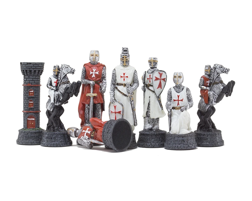 The Crusader Hand Painted Themed Chess Pieces By Italfama 2 The Crusader Hand Painted Themed Chess Pieces By Italfama - Image 2