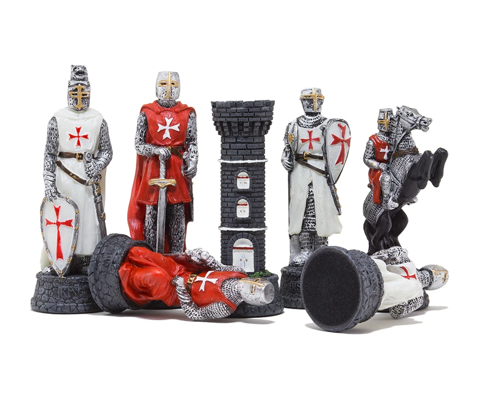 The Crusader Hand Painted Themed Chess Pieces By Italfama 3 The Crusader Hand Painted Themed Chess Pieces By Italfama - Image 3