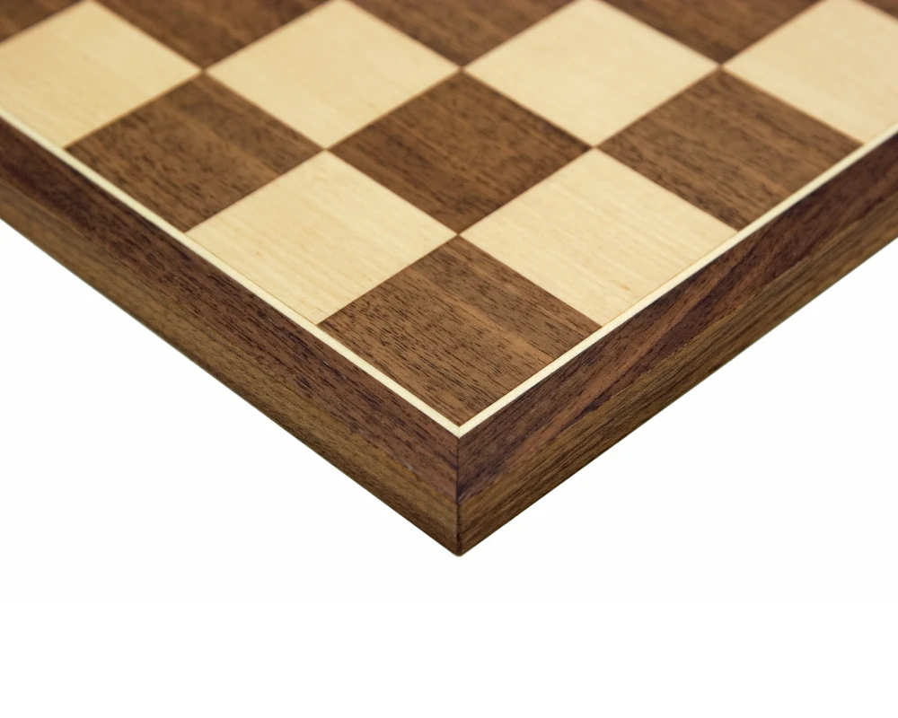 15.75 Inch Walnut And Maple Chess Board 1 15.75 Inch Walnut And Maple Chess Board