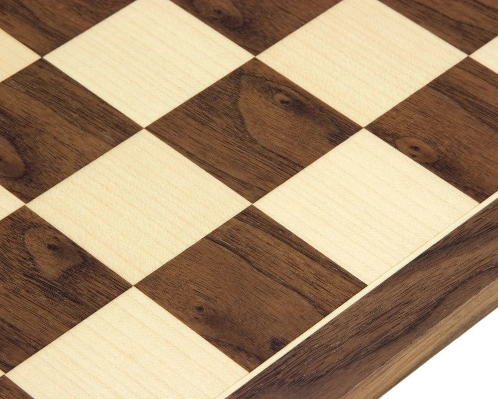 19.7 Inch Walnut And Maple Chess Board 4 19.7 Inch Walnut And Maple Chess Board - Image 4