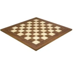 21.7 Inch Walnut And Maple Deluxe Chess Board -Chess Shop RCB057 02
