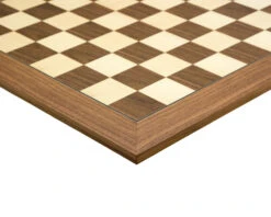 23.6 Inch Walnut And Maple Deluxe Chess Board