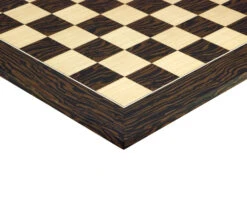 21.7 Inch Tiger Ebony And Maple Deluxe Chess Board