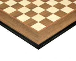 19.7 Inch Moulded Walnut And Maple Deluxe Chess Board -Chess Shop RCB067 02