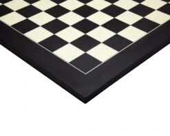 21.7 Inch Matt Black And Maple Deluxe Chess Board