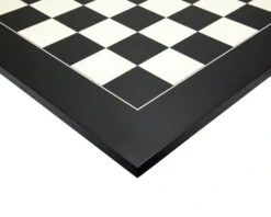 23.6 Inch Matt Black And Maple Deluxe Chess Board