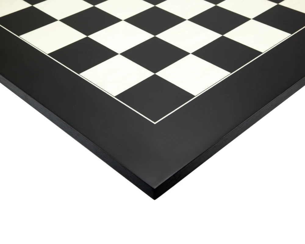 23.6 Inch Matt Black And Maple Deluxe Chess Board 1 23.6 Inch Matt Black And Maple Deluxe Chess Board