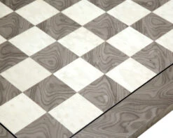 21.7 Inch Gloss Lacquered Ash Burl Deluxe Chess Board -Chess Shop RCB078 03