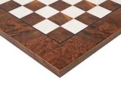 17 Inch Dark Walnut And Elmwood Luxury Chess Board