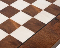 17 Inch Dark Walnut And Elmwood Luxury Chess Board -Chess Shop RCB081D 02