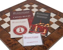 17 Inch Dark Walnut And Elmwood Luxury Chess Board -Chess Shop RCB081D 04