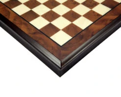 17 Inch Walnut And Maple Chess Cabinet With Removable Lid