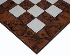 23.6 Inch Dark Walnut Burl Luxury Italian Chess Board