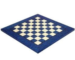 16.5 Inch Blue Erable And Elm Wood Luxury Chess Board -Chess Shop RCB090 02