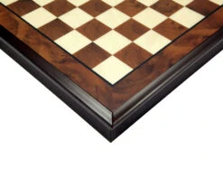 20 Inch Briarwood And Maple Chess Cabinet With Removable Lid