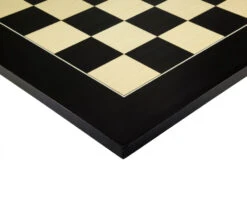 23.6 Inch Gloss Black Anegre And Maple Deluxe Chess Board