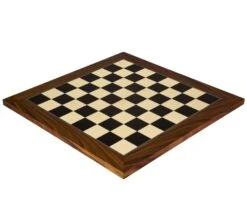 17.75 Inch Black Anegre And Palisander Deluxe Chess Board -Chess Shop RCB101 02