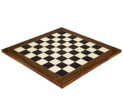 19.7 Inch Black Anegre And Palisander Deluxe Chess Board -Chess Shop RCB102 02
