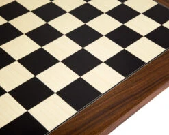 19.7 Inch Black Anegre And Palisander Deluxe Chess Board -Chess Shop RCB102 03