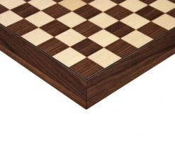 17.75 Inch Montgoy Palisander And Maple Deluxe Chess Board