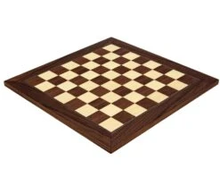 17.75 Inch Montgoy Palisander And Maple Deluxe Chess Board -Chess Shop RCB109 02