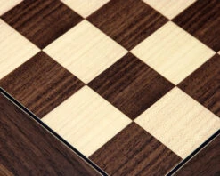 17.75 Inch Montgoy Palisander And Maple Deluxe Chess Board -Chess Shop RCB109 03