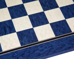 19.7 Inch Satin Blue Erable And Maple Deluxe Chess Board 6 19.7 Inch Satin Blue Erable And Maple Deluxe Chess Board -Chess Shop RCB116 02