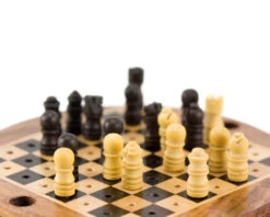 5 Inch Round Pegged Sheesham Travel Chess Set -Chess Shop RCC031 04