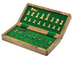 Deluxe Hardwood Folding Travel 10 Inch Magnetic Chess Set 8 Deluxe Hardwood Folding Travel 10 Inch Magnetic Chess Set -Chess Shop RCC064 3