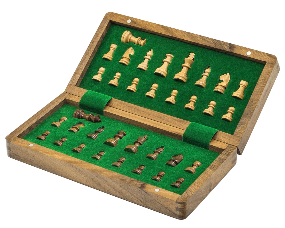 Deluxe Hardwood Folding Travel 10 Inch Magnetic Chess Set 3 Deluxe Hardwood Folding Travel 10 Inch Magnetic Chess Set - Image 3