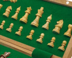 Deluxe Hardwood Folding Travel 12 Inch Chess Set - Magnetic -Chess Shop RCC065 4