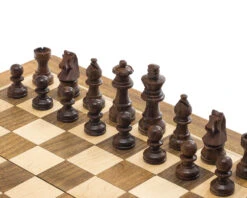 Deluxe Hardwood Folding Travel 12 Inch Chess Set - Magnetic -Chess Shop RCC065 5