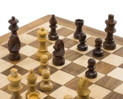 Deluxe Hardwood Folding Travel 12 Inch Chess Set - Magnetic -Chess Shop RCC065 6