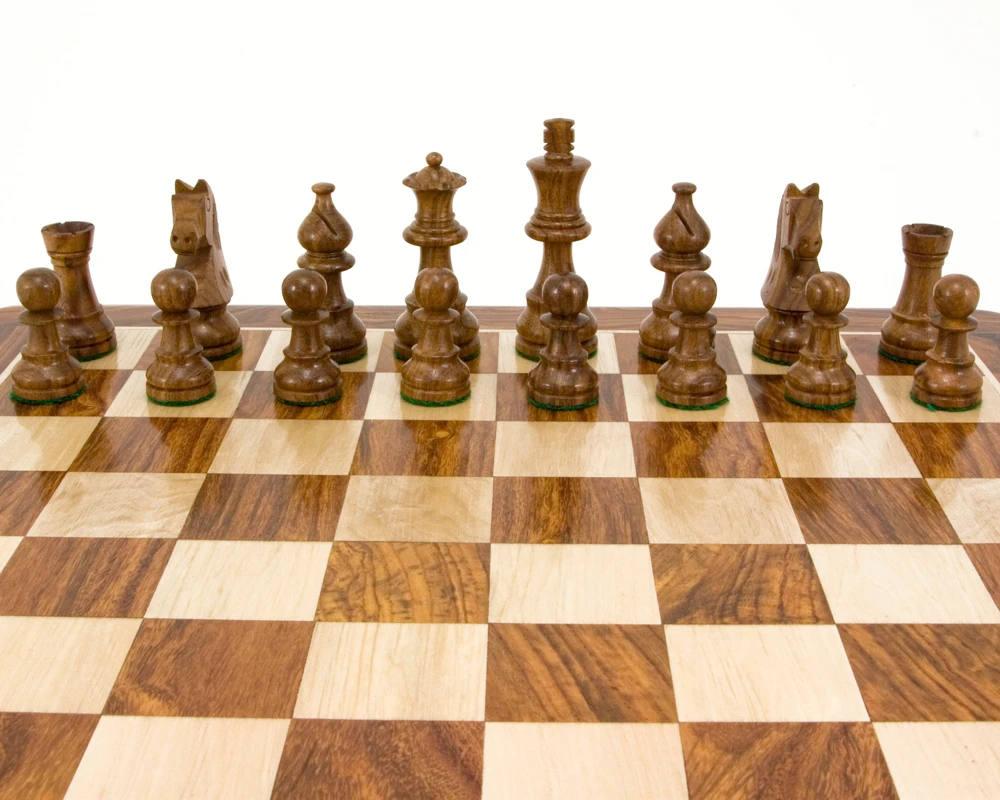 Down Head Knight Sheesham Staunton Chess Pieces 3 Inches 6 Down Head Knight Sheesham Staunton Chess Pieces 3 Inches - Image 6