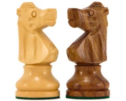 French Knight Series Golden Rosewood Chess Pieces 3.25 Inches -Chess Shop RCP007 02