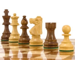 French Knight Series Golden Rosewood Chess Pieces 3.25 Inches -Chess Shop RCP007 05