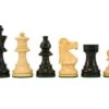 French Knight Series Ebonised Staunton Chess Pieces 3.25 Inches
