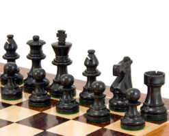 French Knight Series Ebonised Staunton Chess Pieces 3.25 Inches 11 French Knight Series Ebonised Staunton Chess Pieces 3.25 Inches -Chess Shop RCP008 04