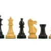 Flower Series Ebonised Staunton Chess Pieces 3.25 Inches
