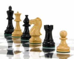 Atlantic Series Staunton Black & Natural Lacquered 3.75 Inches 11 Atlantic Series Staunton Black & Natural Lacquered 3.75 Inches -Chess Shop RCP017 04