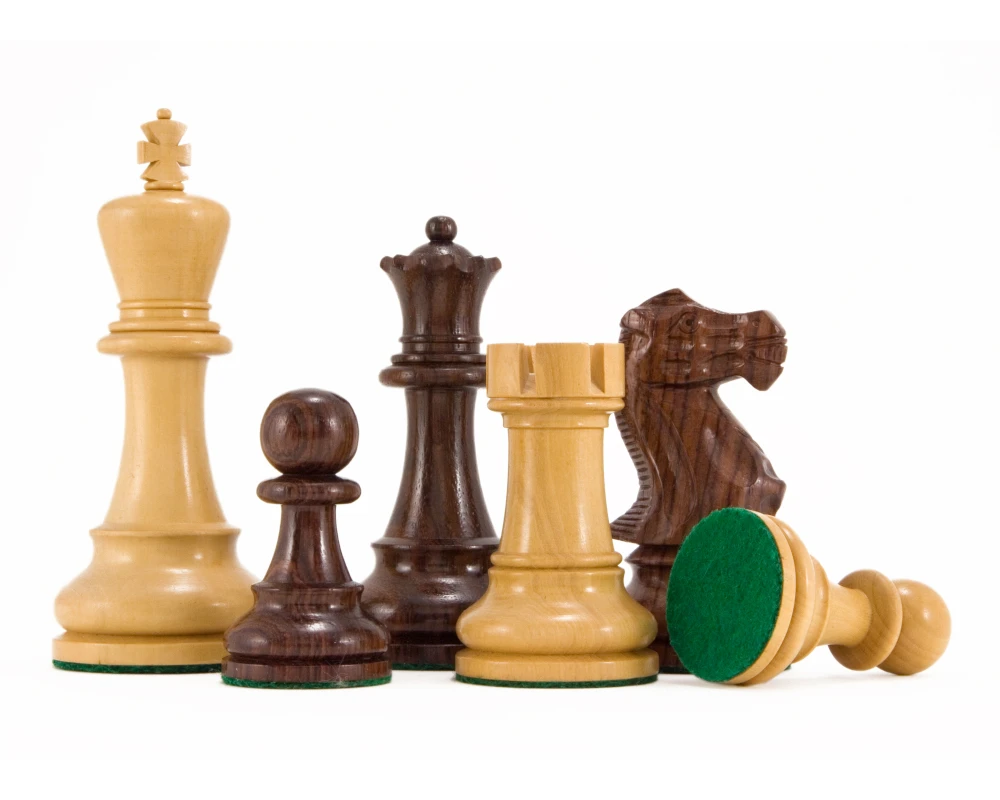 Atlantic Series Rosewood Staunton Chess Pieces 4.25 Inches 2 Atlantic Series Rosewood Staunton Chess Pieces 4.25 Inches - Image 2