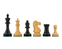 Supreme Series Ebony Staunton Chess Pieces 3.5 Inches