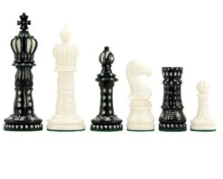 Kings Cross Carved Camel Bone Chess Pieces