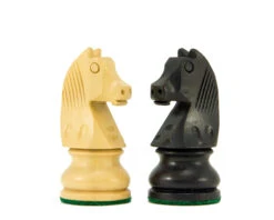 Down Head Knight Ebonised Staunton Chess Pieces 3 Inches -Chess Shop RCP043 02