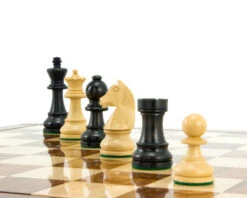 Down Head Knight Ebonised Staunton Chess Pieces 3 Inches -Chess Shop RCP043 03