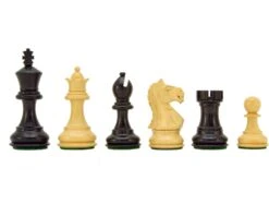 Fierce Knight Ebonised Staunton Chessmen 3 Inches Including Case