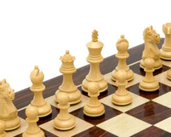 Fierce Knight Ebonised Staunton Chessmen 3 Inches Including Case -Chess Shop RCP047 04