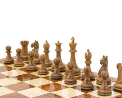 Oxford Series Acacia And Boxwood Chess Pieces 3.5 Inches -Chess Shop RCP048 03
