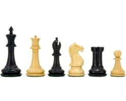 Oxford Series Ebonised Boxwood Chess Pieces 3.75 Inches