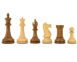Victoria Series Sheesham And Boxwood Chessmen 3.75 Inches
